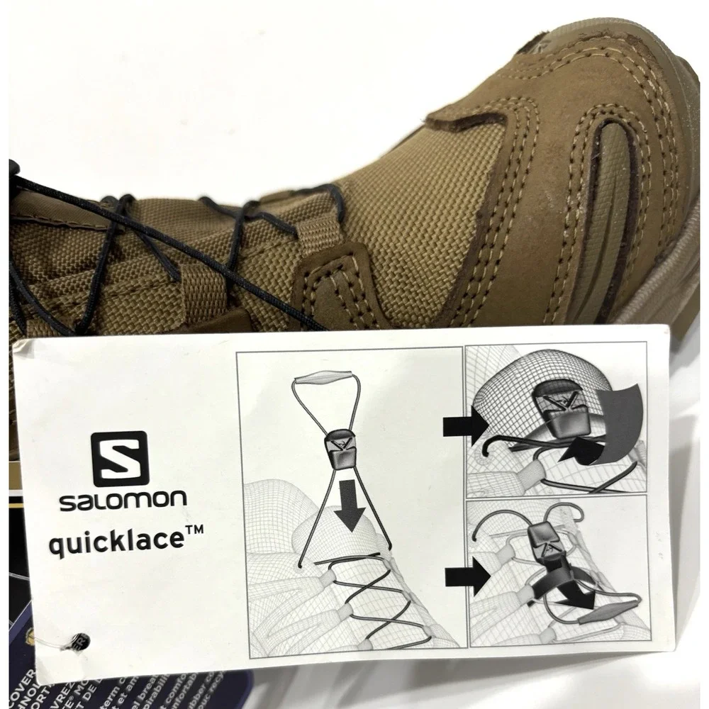 Salomon XA Forces Mid GTX Gore-Tex Tactical Boots Brown Men's 7 Women's 8 NWT